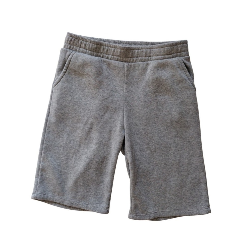 Shosho Shorts Kids 8 Gray‎ Fleece Bermuda Elastic Waist Sporty Lounge Pockets